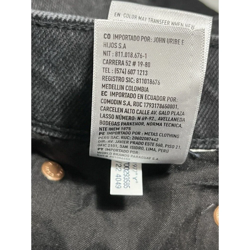 American Eagle Women's Mom Jeans Size 2 Long 90’s Skinny Light Distressing Black